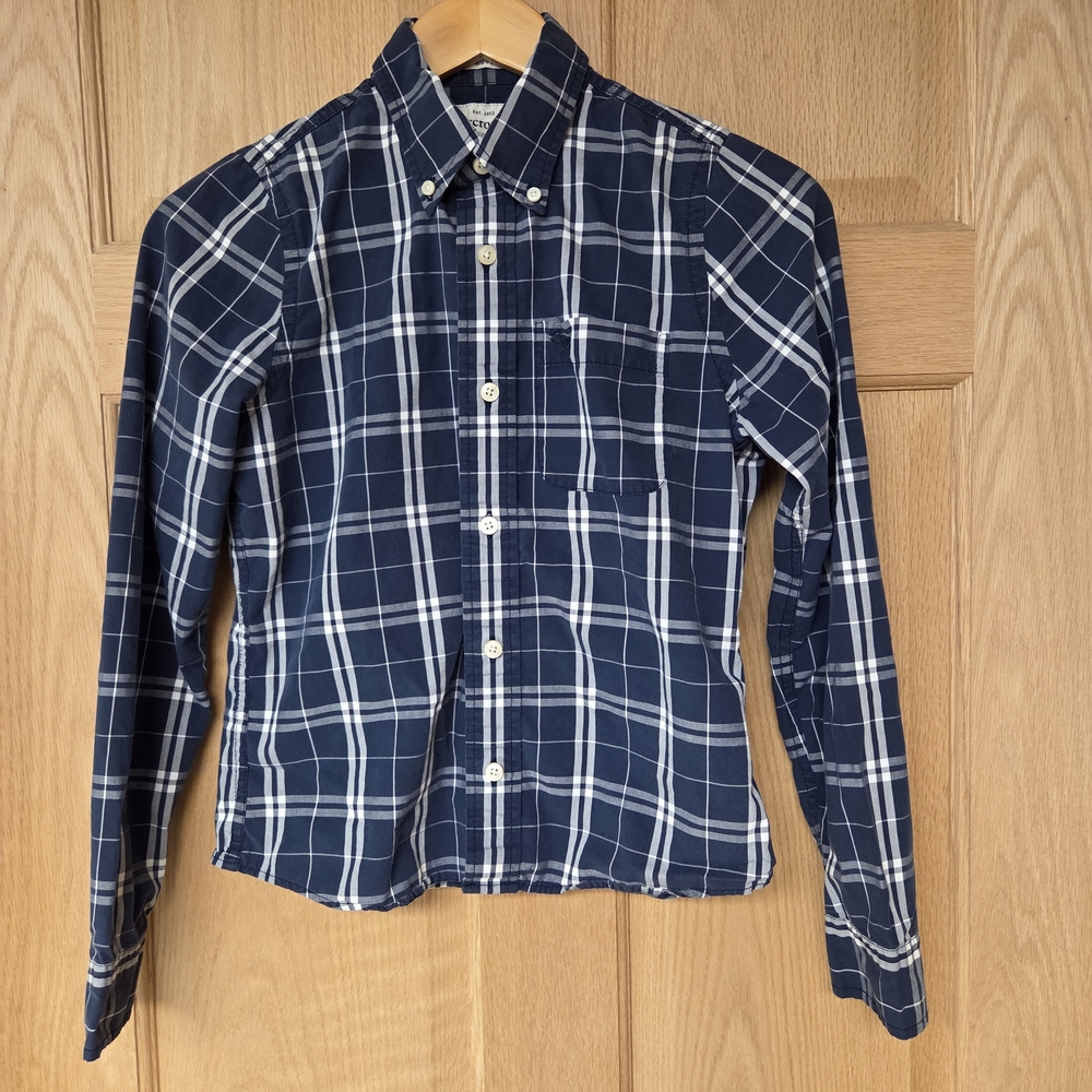 Abercrombie Kids Blue Checkered Button-Down Shirt Size Large